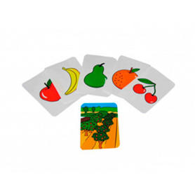 Juego tarjetas henbea comida plastico flexible 12x8.5 cm set 24 unidades
