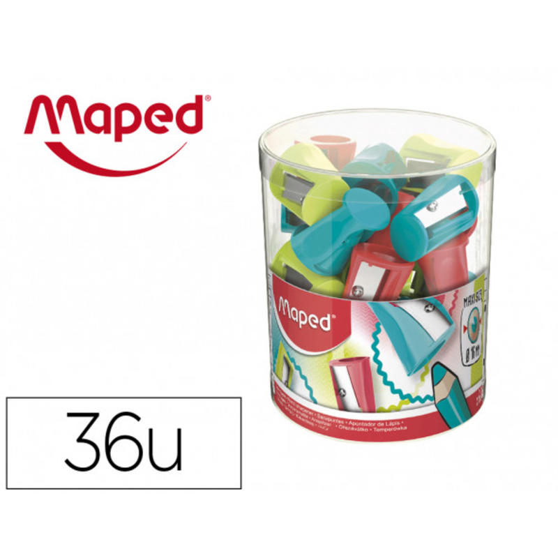 Sacapuntas plastico maped vivo maxi 1 uso colores surtidos