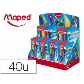 Lapices de colores maped color peps strong expositor de 40 unidades surtidas