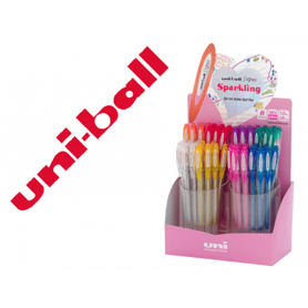 Boligrafo uni-ball um-120 signo sparkling 1 mm tinta gel expositor de 48 unidades colores surtidos