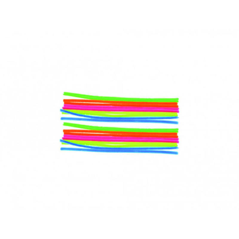 Varillas de chenilles colores neon 300 cm x 8 mm blister de 25 unidades surtidas