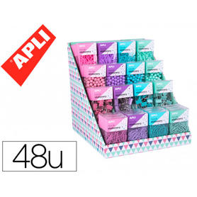 Expositor apli office nordik collection 48 cajas unidades surtidas colores pastel