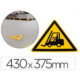 Pictograma adhesivo tarifold uso pared y suelo antideslizante advertencia area de montacargas 430x375
