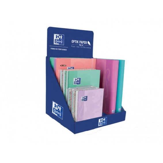 Expositor cuadernos espiral oxford touch pastel 5 europeanbook4 + 5 europeanbook 5 + 6