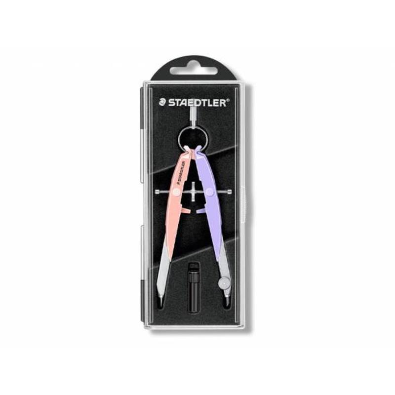 Compra Compas staedtler micrometrico mars 556 pastel rosa / violeta claro  con husillo y rueda central incluye tubo de