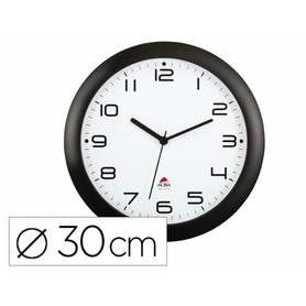 Reloj despertador archivo 2000 alba analogico marco abs lente de cristal 30 cm diametro color negro