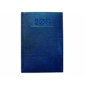 Agenda encuadernada liderpapel creta 17x24 cm 2021 dia pagina color azul papel 70 grs