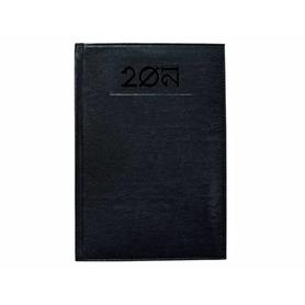Agenda encuadernada liderpapel creta 17x24 cm 2021 dia pagina color negro papel 70 gr