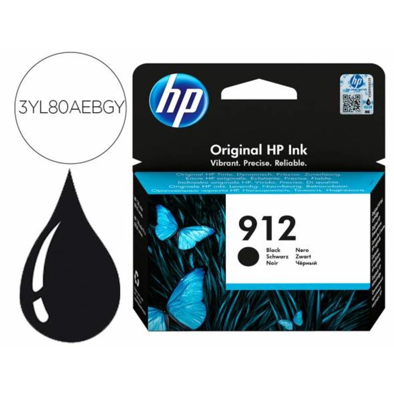 Ink-jet hp 912 officejet 8012 / 8015 / 8020 / 8025 / 8035 negro 300 paginas