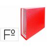 Caja de archivador Elba de 85 mm de lomo tamaño folio cartón entrecolado de color rojo