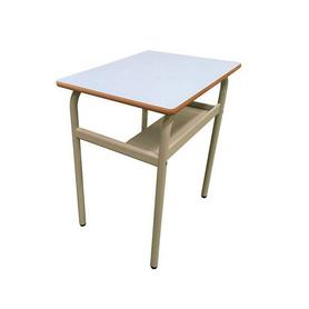 Pupitre mobeduc t6 doble fijo estructura metal tablero mdf laminado 120x50 cm