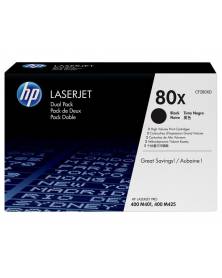 Toner hp laserjet pro 80x m401 m425 negro pack de 2 unidades 6900 paginas