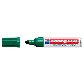 Rotulador edding punta fibra permanente 550 verde n. 4 punta redonda recargable