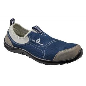 Zapatos de seguridad deltaplus de poliester y algodon con plantilla y puntera - color azul marino talla 44
