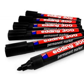 Rotulador edding marcador permanente 300 negro punta redonda 1,5-3 mm