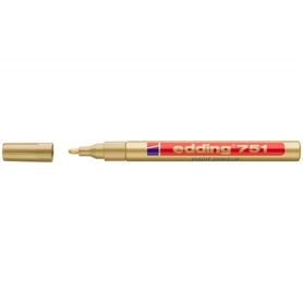 Rotulador edding punta fibra 751 oro punta redonda 1-2 mm