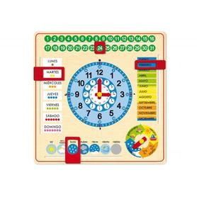 Juego goula didactico reloj calendario castellano