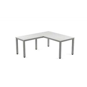 Ala para mesa rocada serie executive 60x 100 cm derecha o izquierda acabado ad02 aluminio/ gris