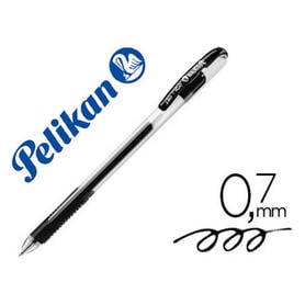 Boligrafo pelikan soft gel negro caja de 12 unidades