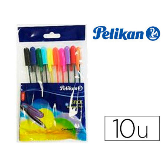 Bolígrafo de Gel Stick de 5 mm Colores Surtidos Blister con 10