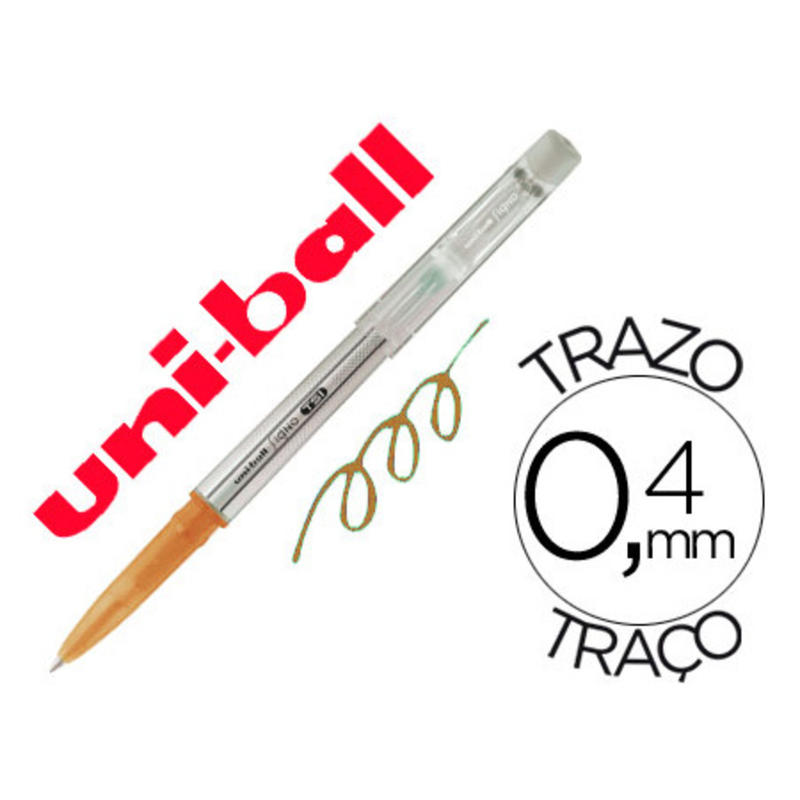 Boligrafo uni-ball roller tsi uf-220 borrable 0,7 mm tinta gel naranja