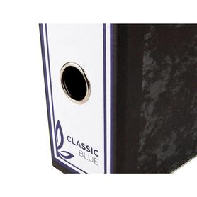 Archivador de palanca liderpapel folio classic blue carton entrecolado sin rado lomo 80mm negro compresor metal