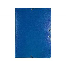 Carpeta proyectos liderpapel folio lomo 90mm carton gofrado azul