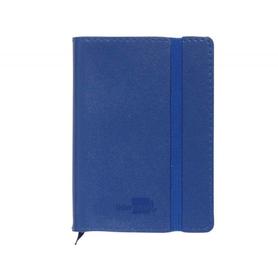 Libreta liderpapel simil piel a7 120 hojas 70g/m2 horizontal sin margen azul