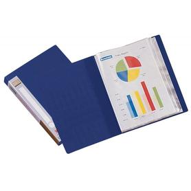 Carpeta liderpapel personaliza 31712 20 fundas polipropileno din a4 azul lomo personalizable