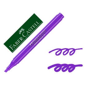 Rotulador faber fluorescente textliner 38 violeta