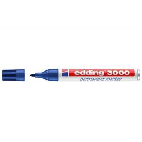 Rotulador edding marcador permanente 3000 azul -punta redonda 1,5-3 mm recargable
