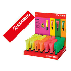 Rotulador stabilo neon fluorescente 72 expositor de 42 unidades colores surtidos