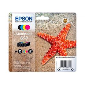 Ink-jet epson 603 xp-2100 / 2105 / 3100 / 4100 / wf-2810 / 2830 / 2835 / 2850 multipack 4 colores negro