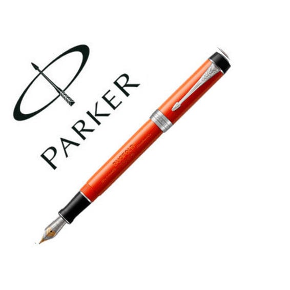 Pluma parker duofold centennial rojo vintage