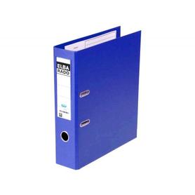 Archivador de palanca elba chic carton forrado pvc con rado folio lomo de 80 mm azul