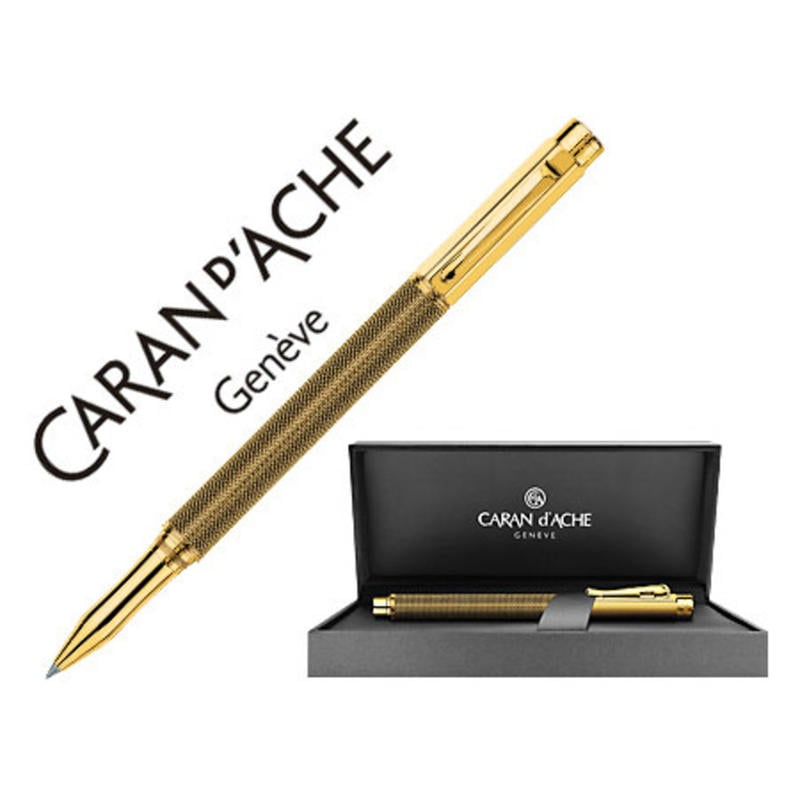 Roller caran dache varius ivanhoe cota de malla chapado oro con estuche punta media