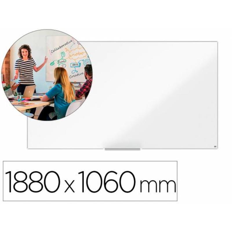 Pizarra blanca nobo ip pro 85" lacada magnetica 1880x1060 mm