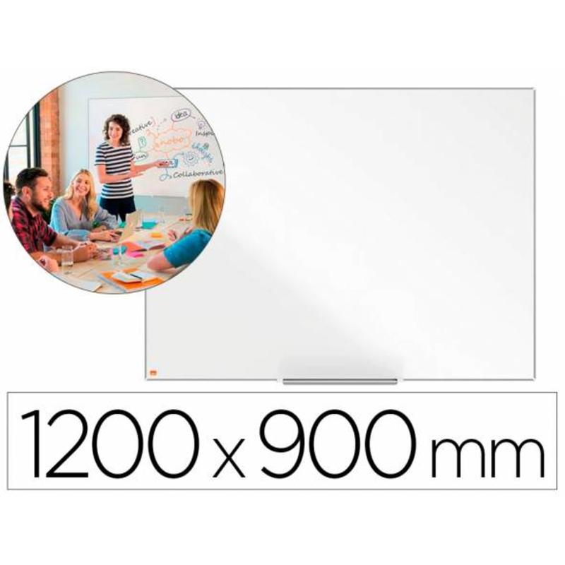 Pizarra blanca nobo ip pro acero vitrificado magnetico 1200x900 mm