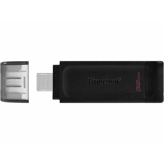 Memoria kingston data traveler 70 usb 3.2 + tipo c 32 gb color negro