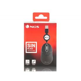 Raton ngs wired sin 1000 dpi retractil 3 botones usb color negro