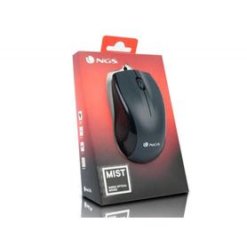Raton ngs wired mist optico con cable 1000 dpi ambidiestros usb color negro