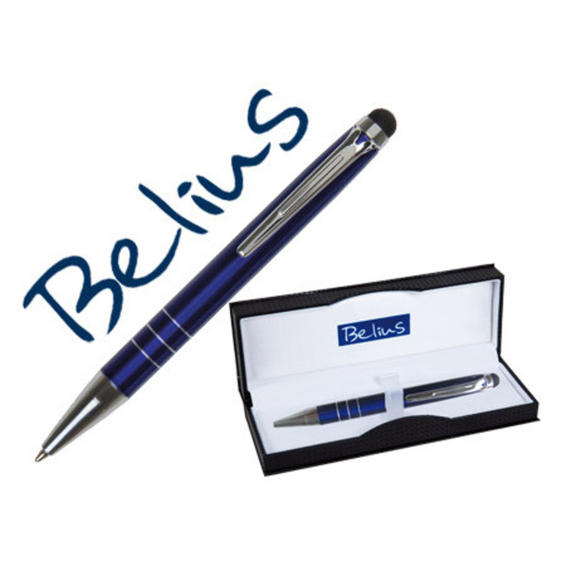 Boligrafo belius minsk con puntero para pantallas tactiles azul en estuche