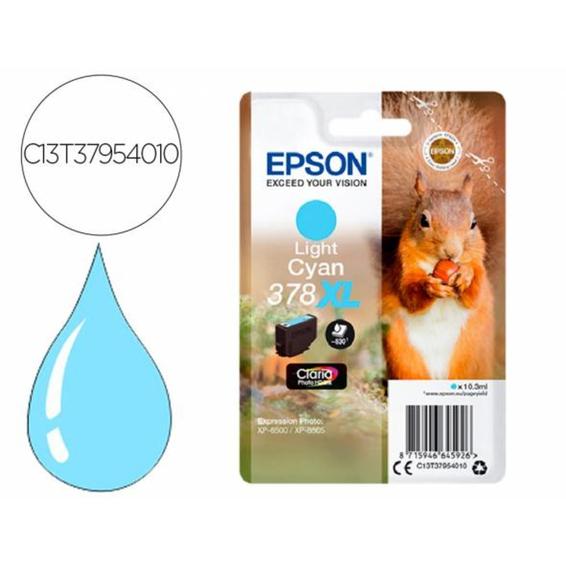 Ink-jet epson 378 xl expression home xp-8605 / 8606 / xp-15000 / xp-8500 / 8505 cian claro 830 pag