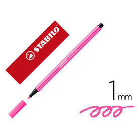 Rotulador stabilo acuarelable pen 68 rosa neon 1 mm