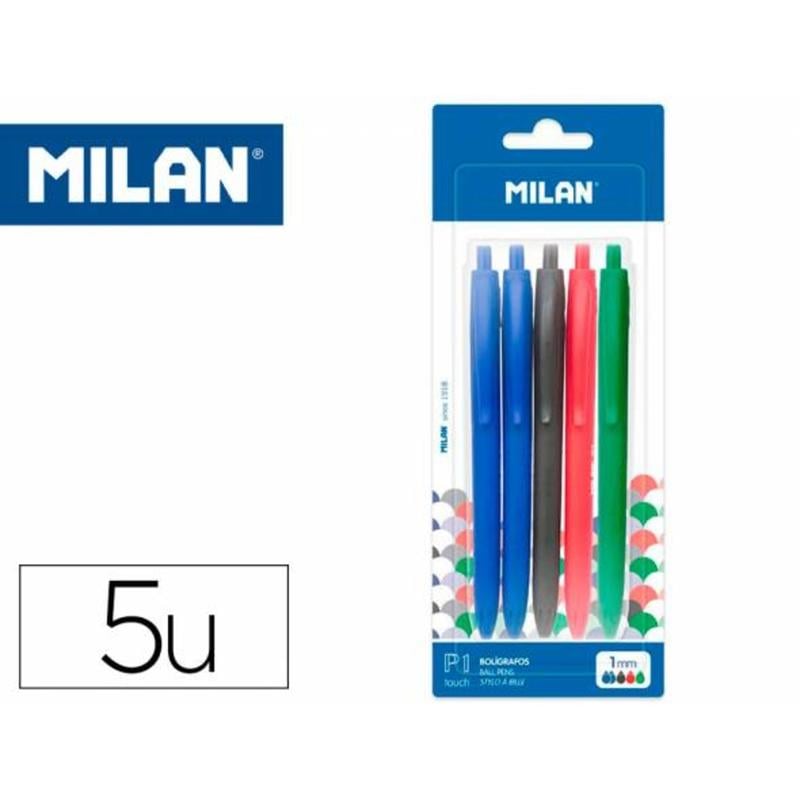 Blíster 7 bolígrafo Milan Mini P1 Touch colours - Material escolar