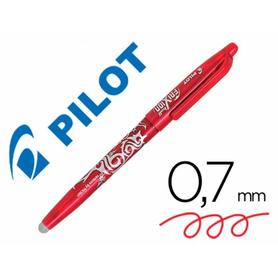 Boligrafo pilot frixion ball borrable 0,7 mm punta media rojo en blister