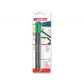 Rotulador edding punta fibra 1200 verde n.4 punta redonda 0.5 mm blister de 2 unidades