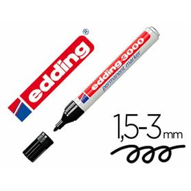 Rotulador edding marcador permanente 3000 negro n.1 punta redonda 1,5-3 mm blister de 1 unidad