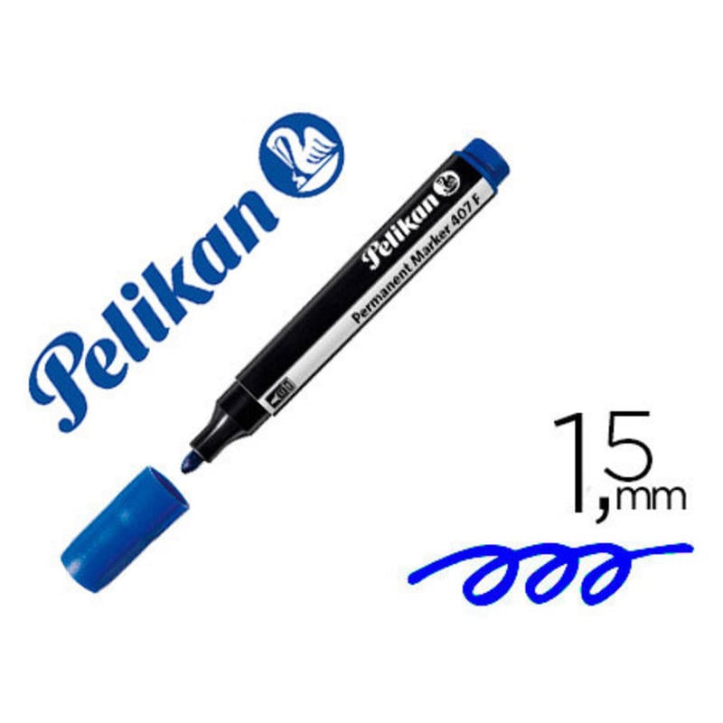 Rotulador pelikan marcador permanente marker 407 azul