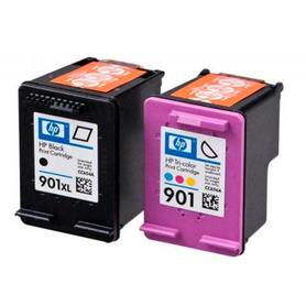 Ink-jet hp pack 2 s negra de alto rendimiento 901xl y tricolor 901